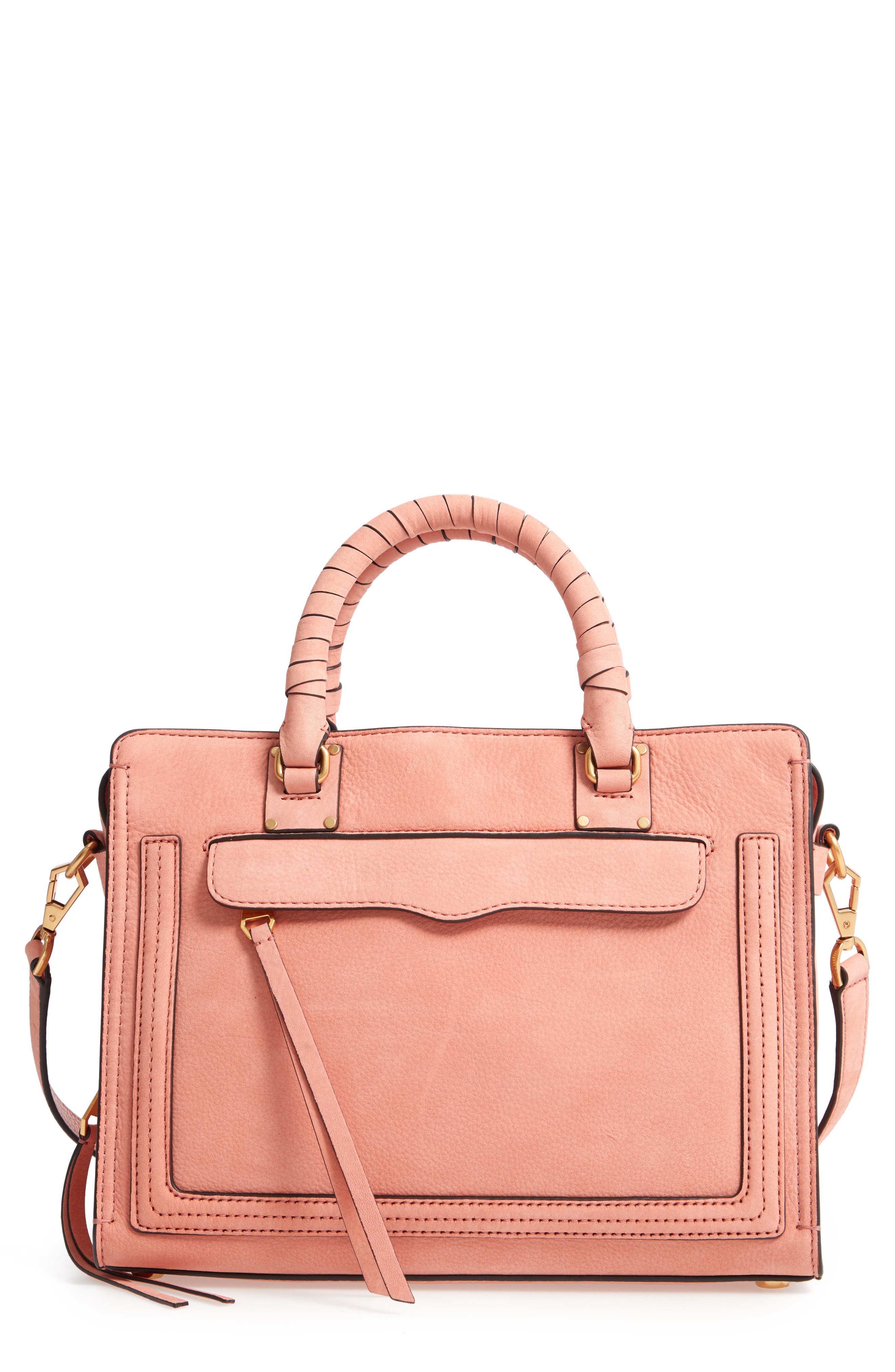 Rebecca Minkoff Medium Bree Leather Satchel, Main, color, 