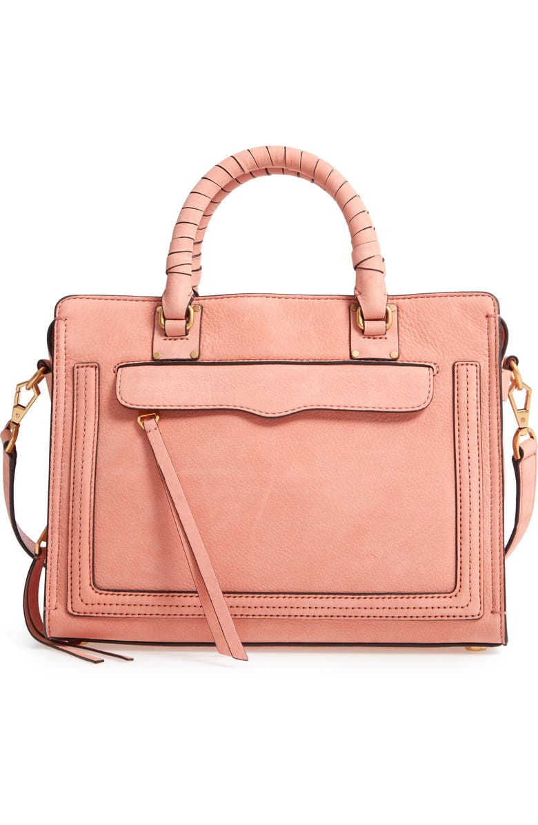 Rebecca Minkoff Medium Bree Leather Satchel, Main, color,