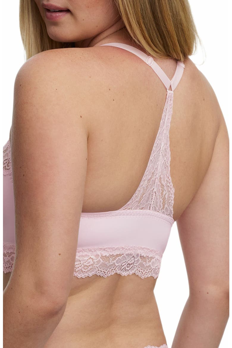 Goddess Busty Racerback Lace Bralette, Alternate, color, LT PINK