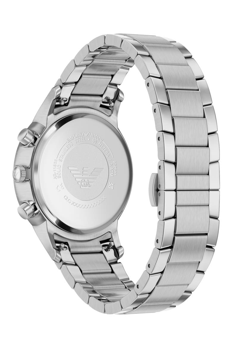 Archetipo Chronograph Bracelet Watch, 43mm, Alternate, color, SILVER/ BLUE
