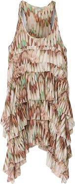 AllSaints Cavarly Tiered Asymmetric Hem Cotton Dress