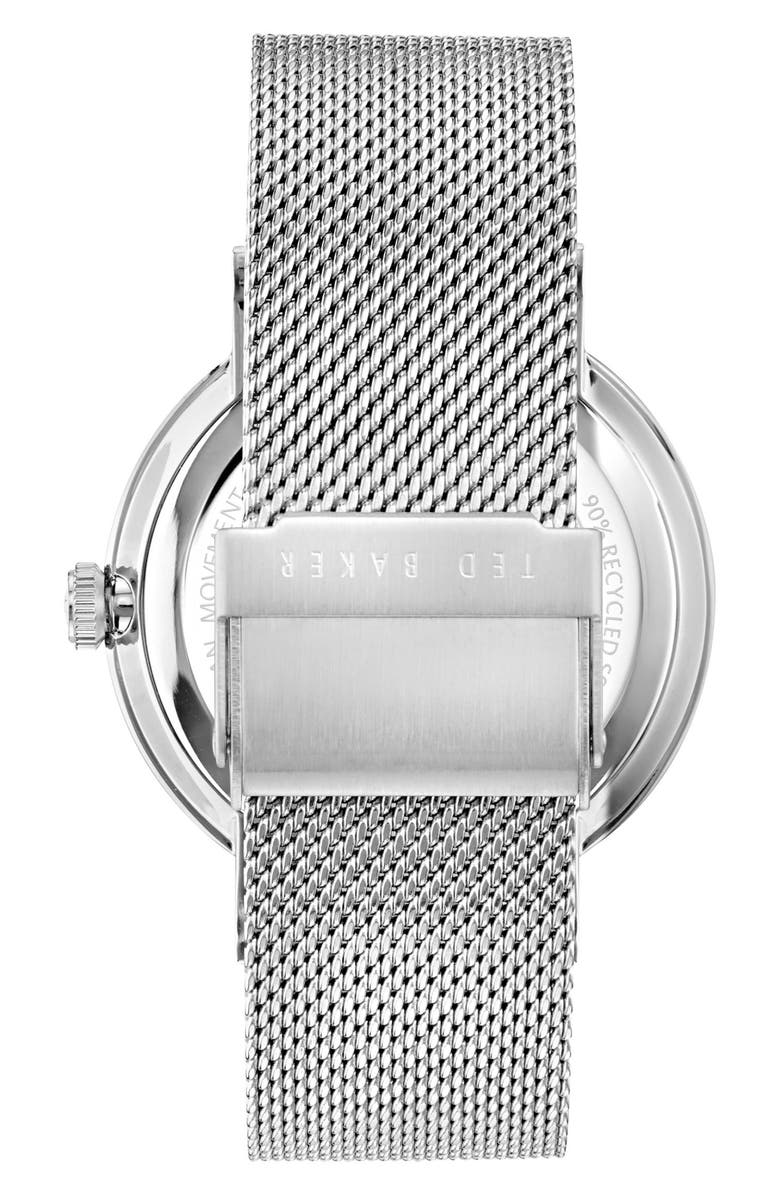 Ted Baker London Timeless Mesh Bracelet Watch, Alternate, color, Stainless Steel