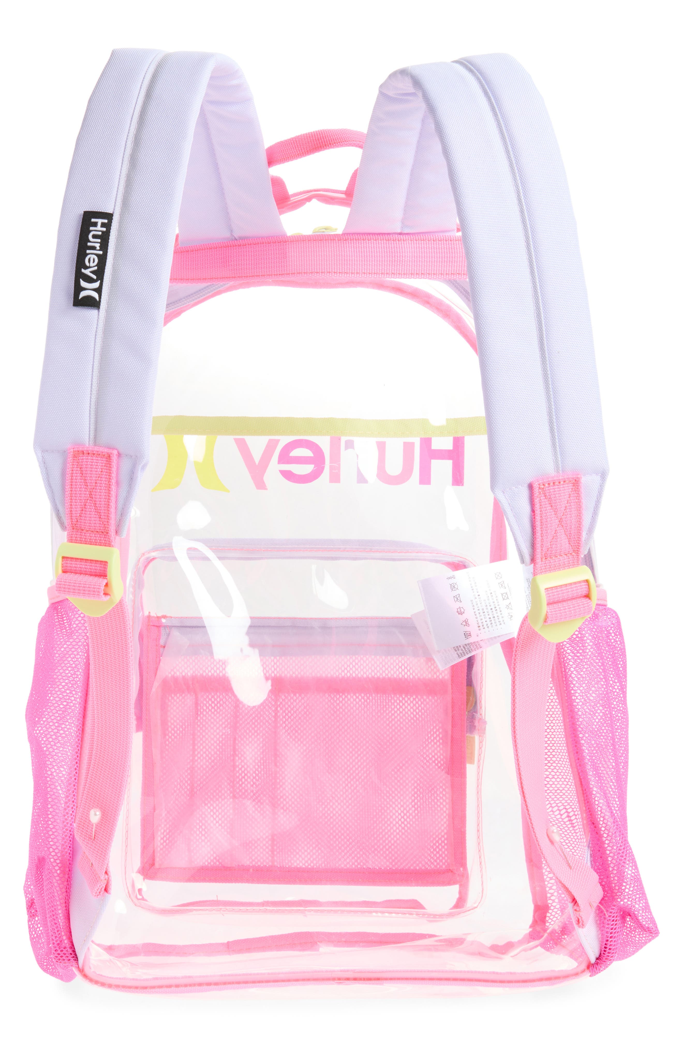 Hurley Kids' Transparent Backpack, Alternate, color, Polarized Pink