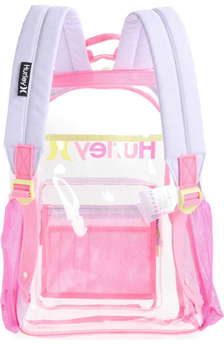 Hurley Kids' Transparent Backpack, Alternate, color, Polarized Pink