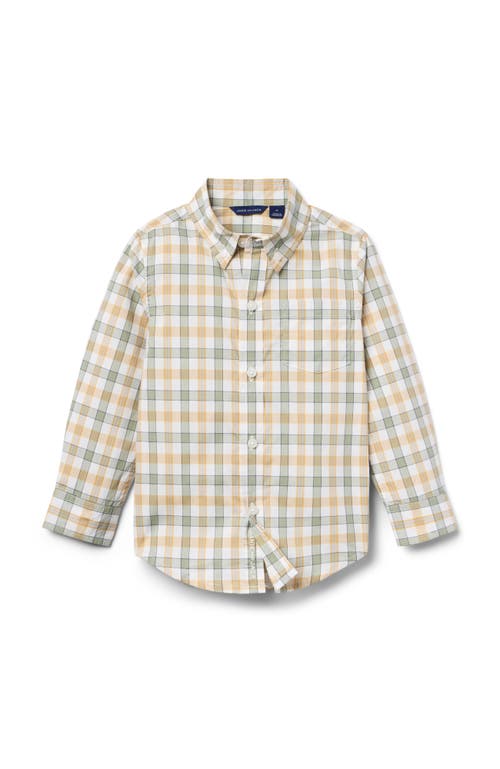 Janie And Jack Plaid Poplin Shirt In Multi
