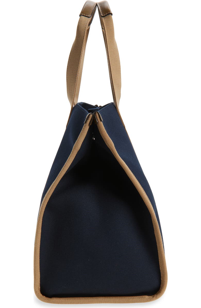 Moncler Canvas Tote, Alternate, color, Navy