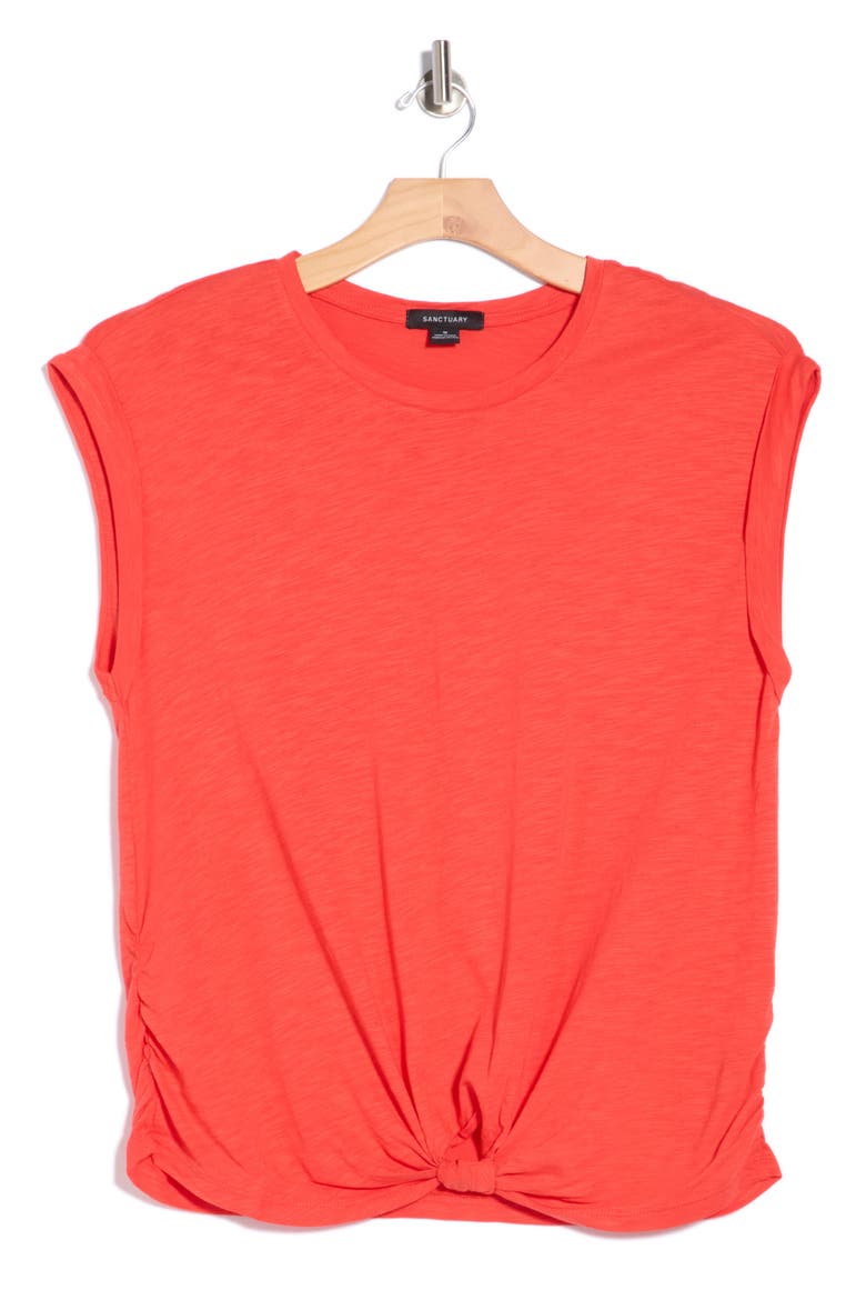 Knotted Muscle Tee, Alternate, color, CAYENNE RED
