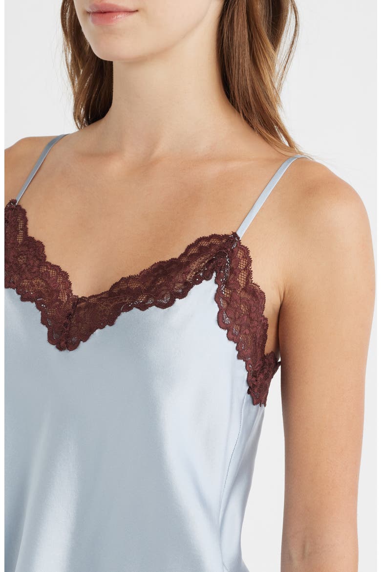 Lace Detail Silk Camisole, Alternate, color, MINERAL LACE