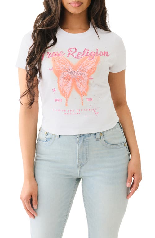 TRUE RELIGION TRUE RELIGION RHINESTONE LOGO BABY TEE