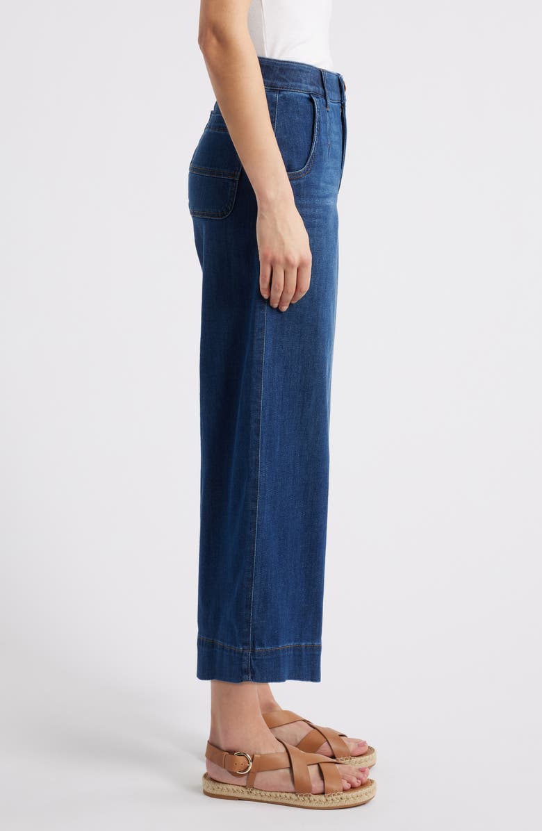 Wit & Wisdom Whitney Skyrise Crop Wide Leg Jeans, Alternate, color, Blue
