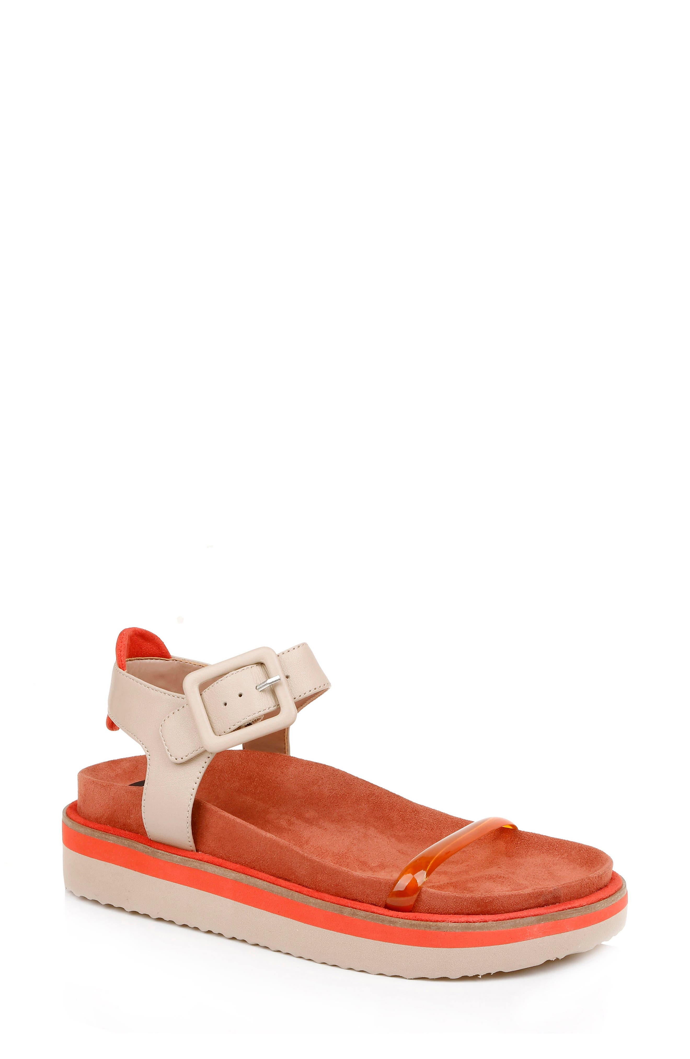 Sahara Platform Sandal, Main, color, SIENNA LEATHER
