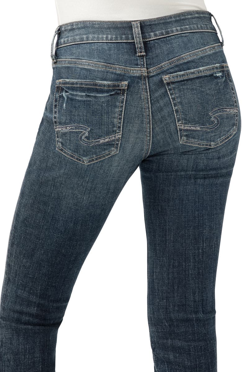 Silver Jeans Co. Suki Curvy Mid Rise Crop Straight Leg Jeans, Alternate, color, Chord