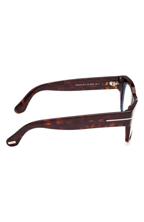 TOM FORD TOM FORD 52MM ROUND BLUE LIGHT BLOCKING OPTICAL GLASSES 