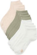 Lucky Brand Assorted 6-Pack Cushioned Quarter Socks