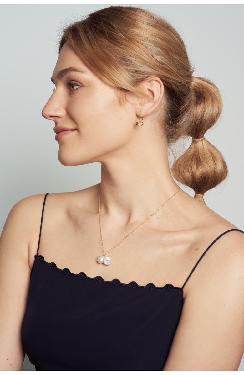 Poppy Finch Baroque & Petal Pearl Pendant Necklace, Alternate, color, 