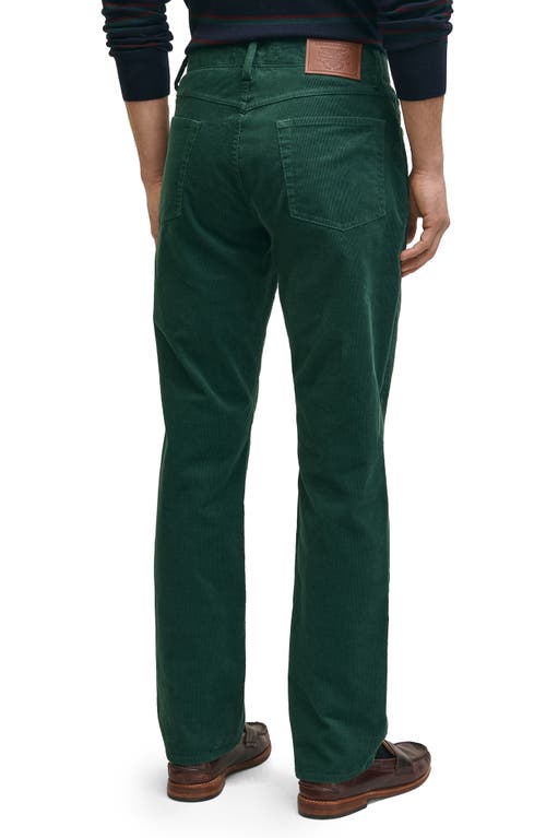 Brooks Brothers Stretch Cotton Corduroy Five Pocket Pants In Green
