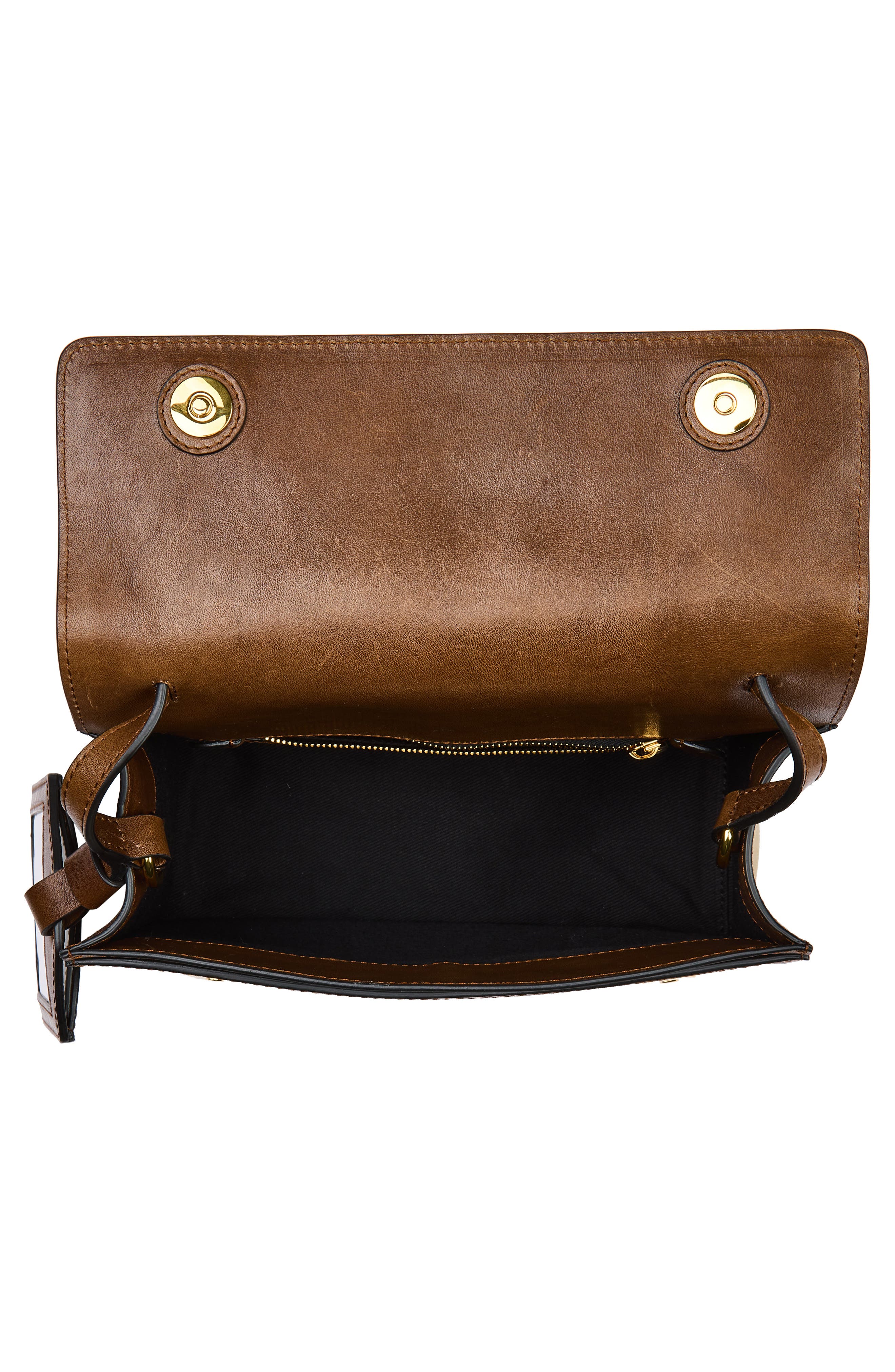 Moschino ID Leather & Canvas Crossbody Bag, Alternate, color, Natural/ Hide 10A Oo9