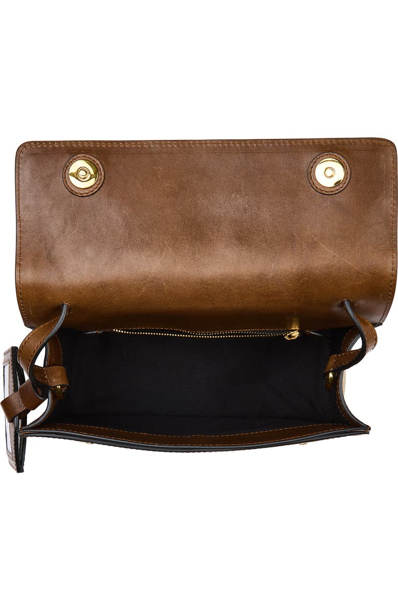 Moschino ID Leather & Canvas Crossbody Bag, Alternate, color, Natural/ Hide 10A Oo9