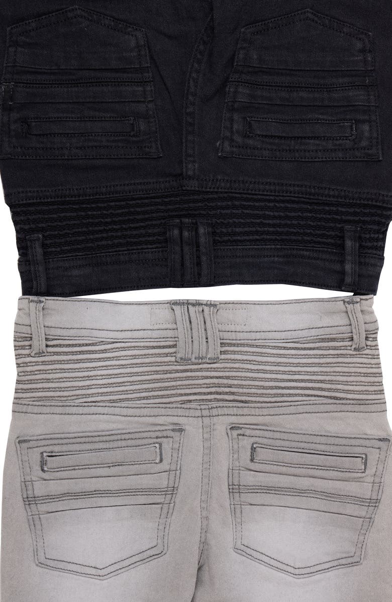 XRAY Kids' Assorted 2-Pack Slim Fit Stretch Moto Jeans, Alternate, color, 