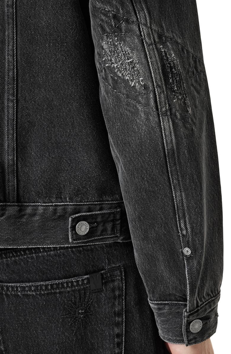 AllSaints Jagger Denim Trucker Jacket, Alternate, color,