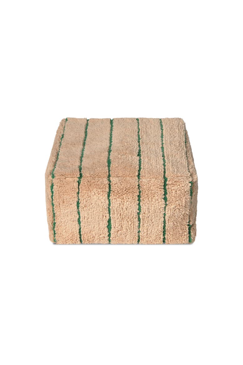 Pouf Lines Rose, Alternate, color, Rose, Green