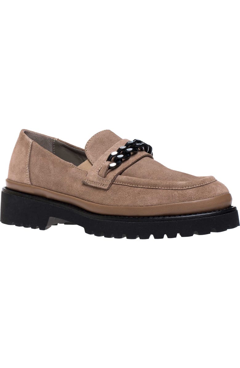 Ron White Renee Chain Detail Weatherproof Loafer, Main, color, Mink