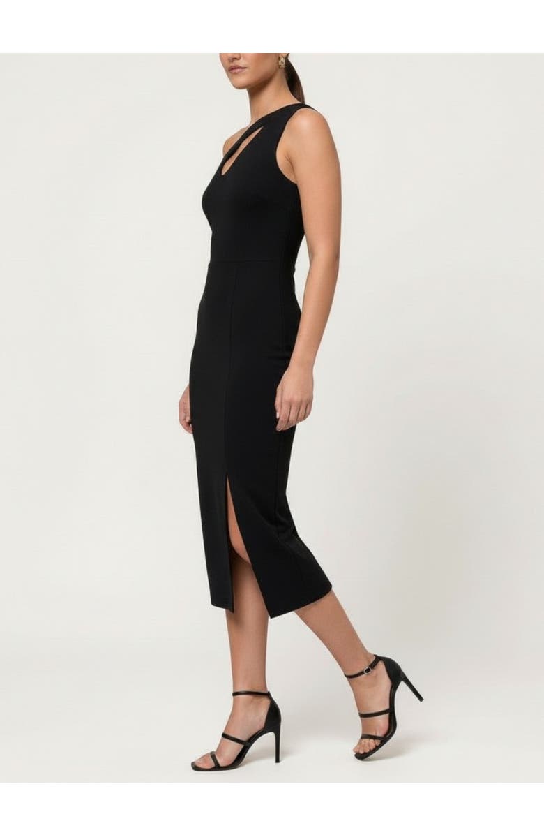 RACHEL Rachel Roy Lara One-Shoulder Midi Dress, Alternate, color, Black