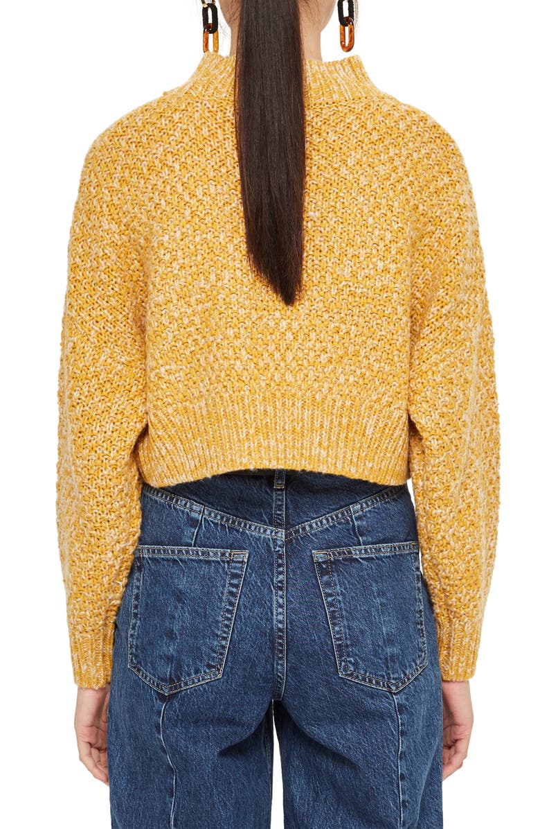 Topshop Curve Hem Crop Sweater, Alternate, color, 