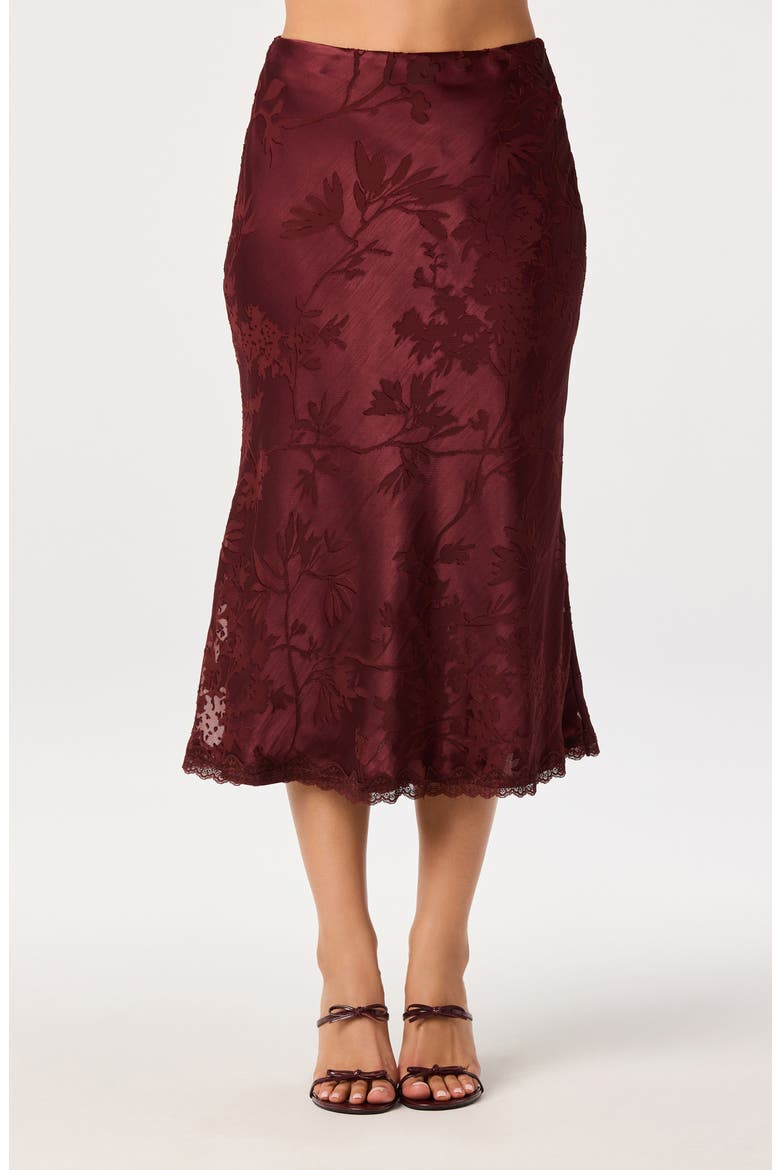 Windey Satin Midi Skirt, Alternate, color, MULBERRY