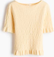 H&M Textured-knit Top
