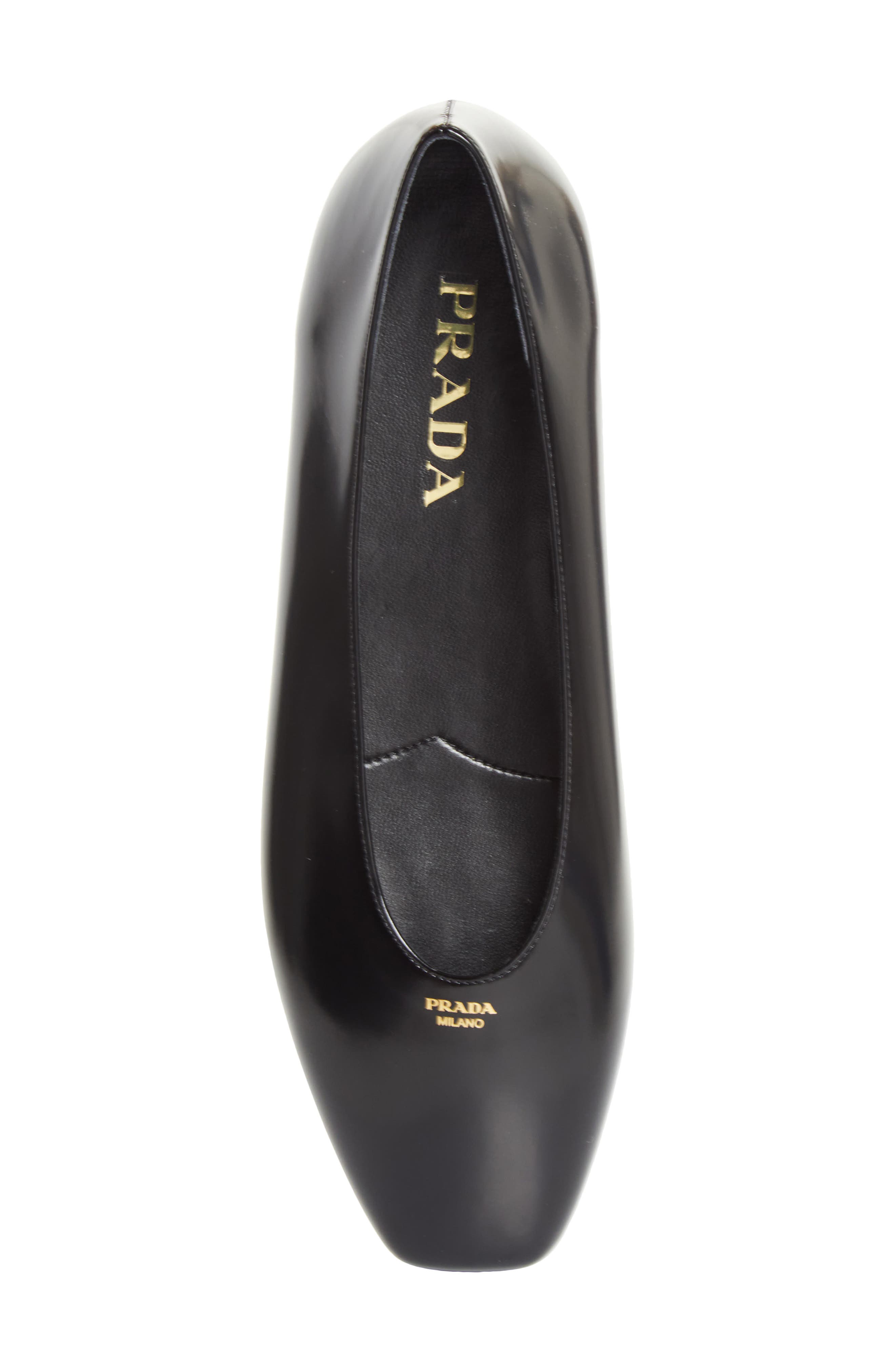 Prada Ballerina Flat, Alternate, color, Nero