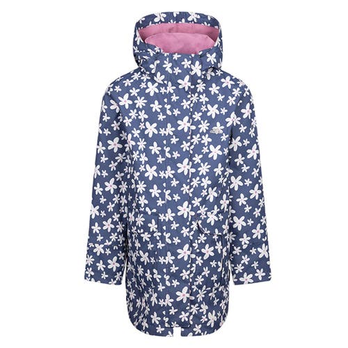 Trespass Kids'  Primdrop Waterproof Hooded Raincoat In Blue Tone