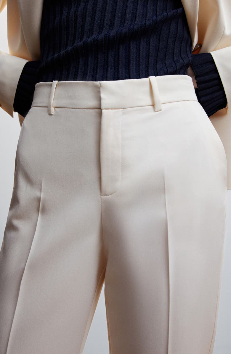 MANGO Pleated Straight Leg Suit Pants, Alternate, color, 