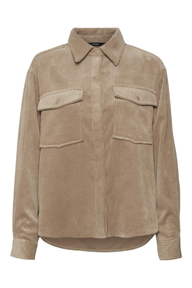 Sascha Corduroy Shirt, Alternate, color, SILVER MINK
