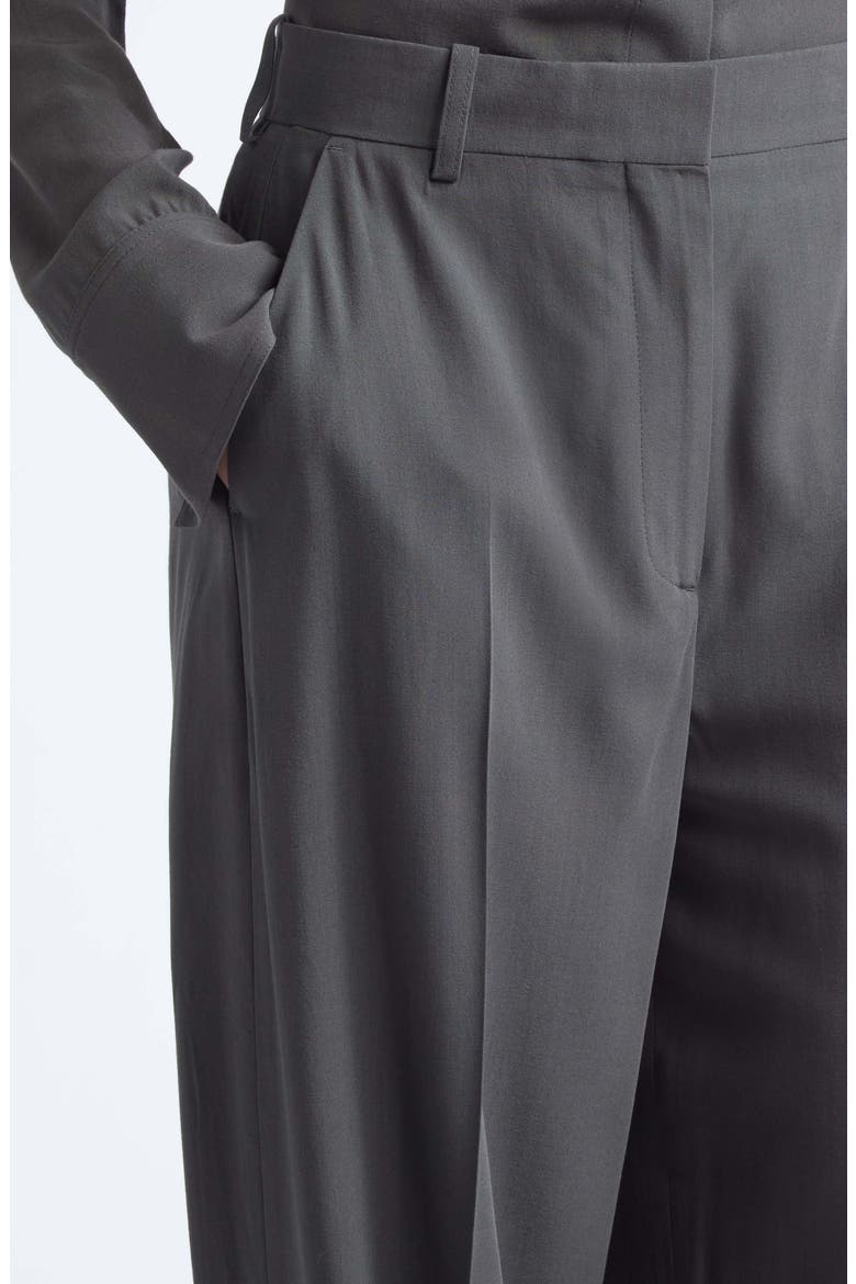 High Waist Straight Leg Trousers, Alternate, color, WASHED BLACK