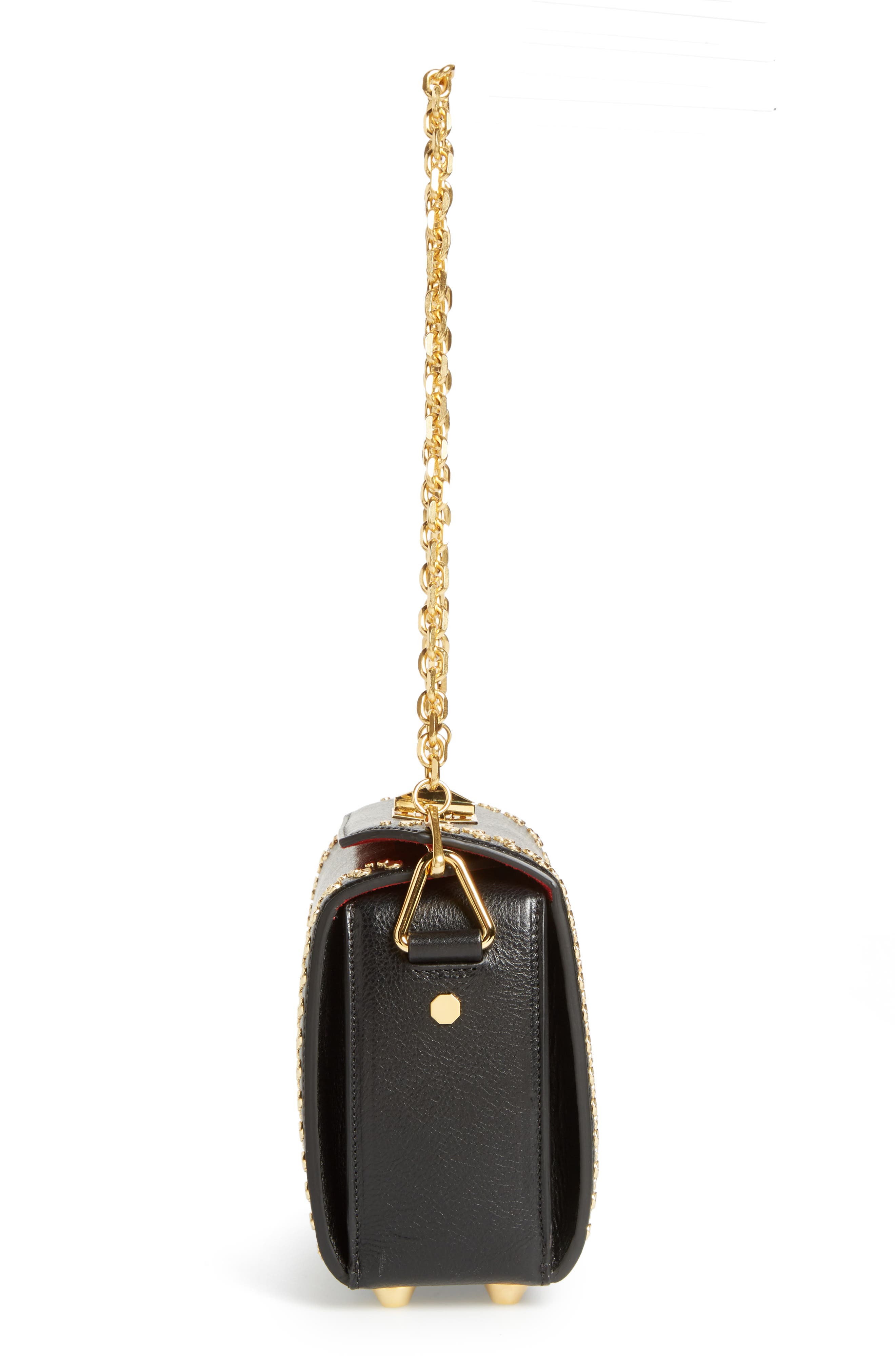 McQueen Alexander McQueen Box Bag 19 Studded Leather Bag, Alternate, color, 