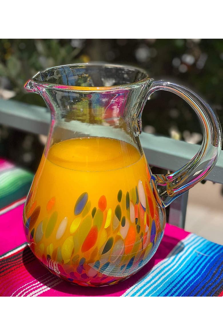 Confetti Carmen Design Glass Pitcher, Alternate, color, Confetti