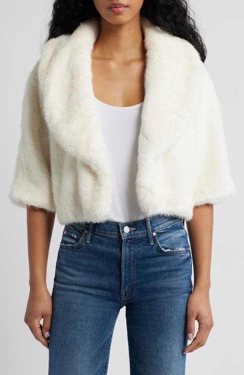 Hestia Crop Faux Fur Jacket