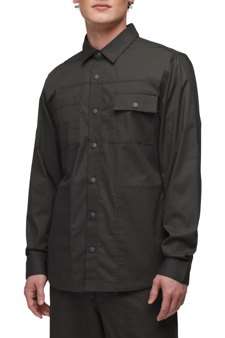 Palisades Ripstop UPF Snap Front Field Shirt, Main, color, DARK IRON