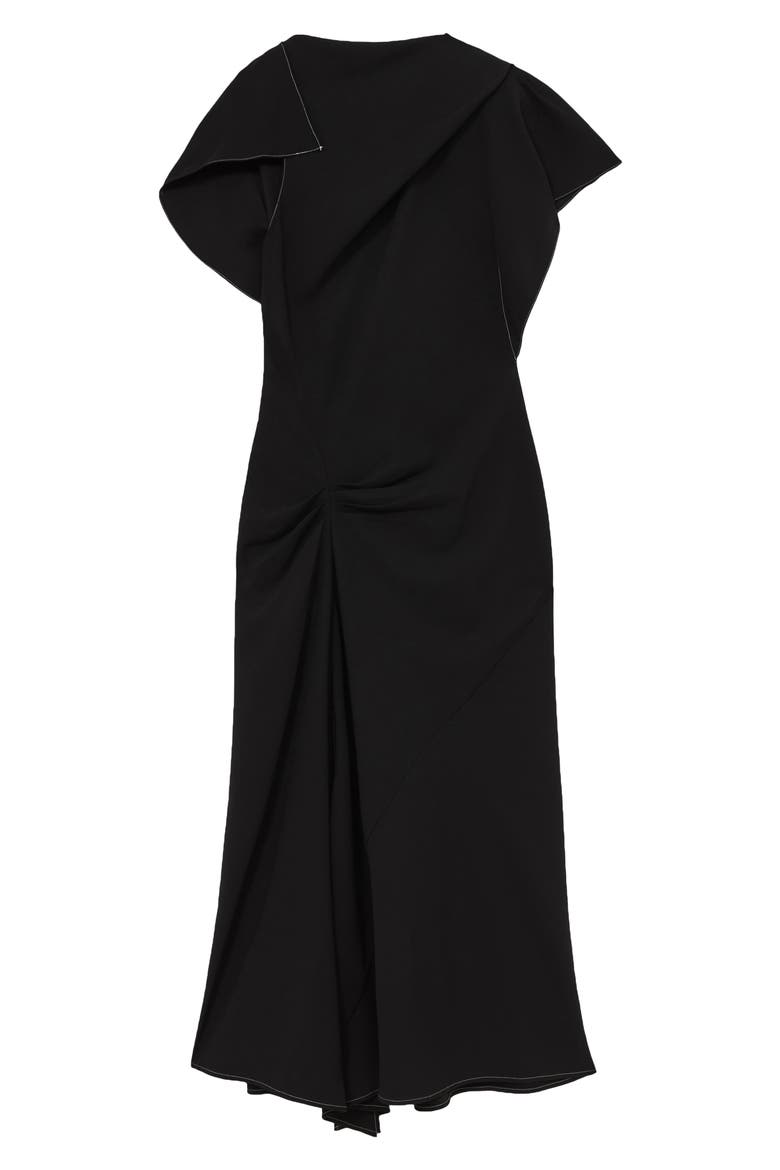 Saskia Asymmetric Maxi Dress, Alternate, color, BLACK