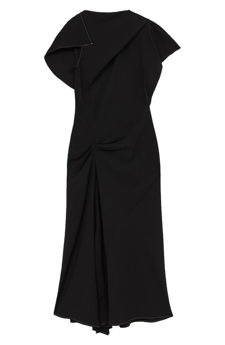 Reiss Saskia Asymmetric Maxi Dress, Alternate, color, Black