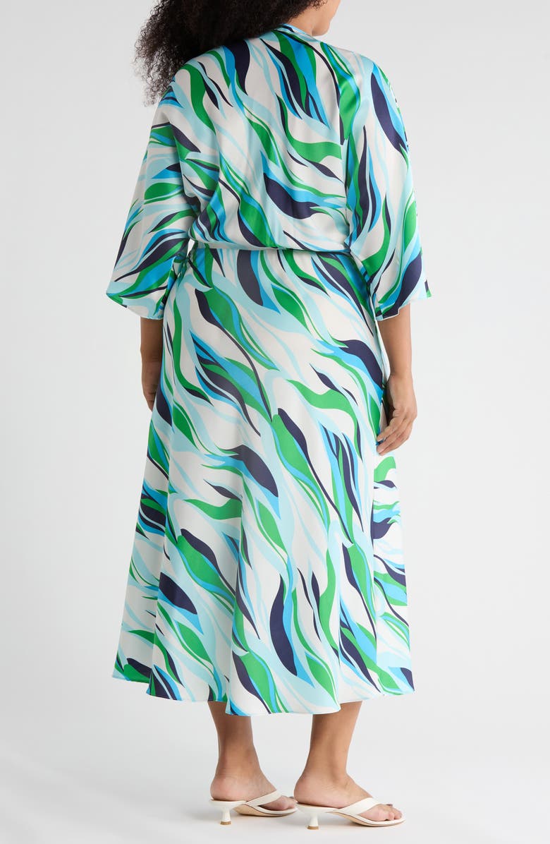 Renee C Abstract Front Twist Dress, Alternate, color, Blue