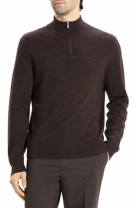 Theory Hilles Quarter Zip Cashmere Sweater