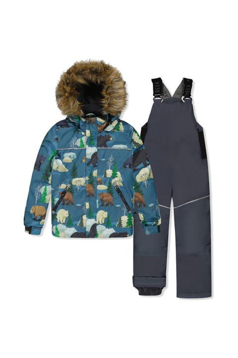 Discover Bear Jacket Snow Pants Two Piece Snowsuit