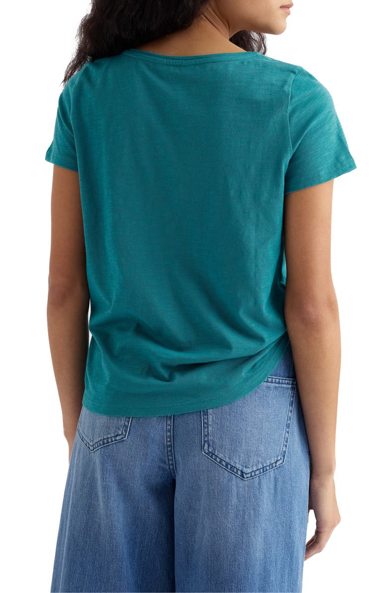 Seasalt Cornwall Appletree Keyhole Organic Cotton T-Shirt, Alternate, color, Deep Dive