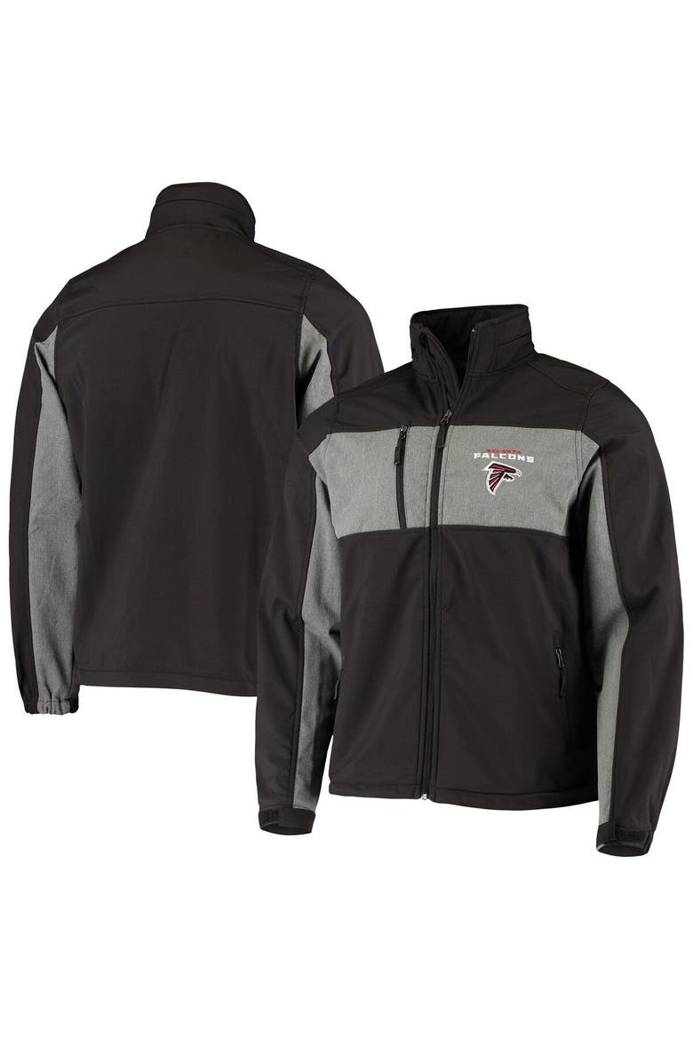 Men's Dunbrooke Black Atlanta Falcons Circle Zephyr Softshell Full-Zip Jacket, Main, color, Black