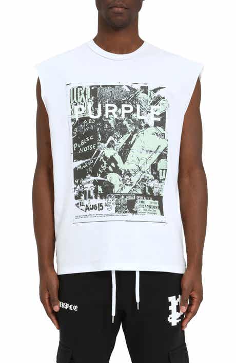 Textured Logo Cotton Muscle Tee