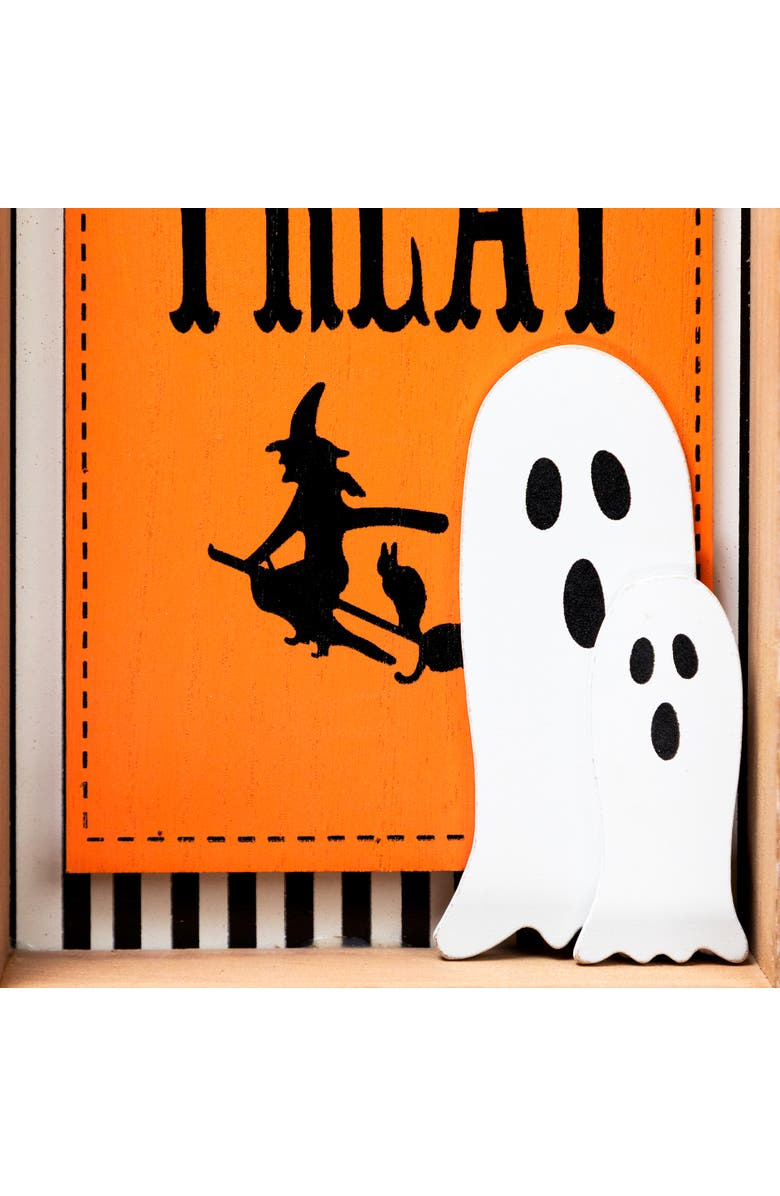 Northlight Happy Halloween Wooden Shadow Box Signs - 12" - Set of 2, Alternate, color, Orange