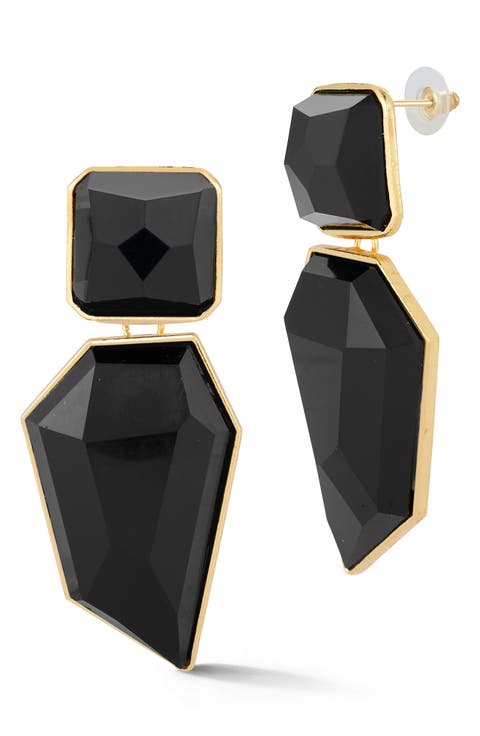 Large Crystal Drop Earrings