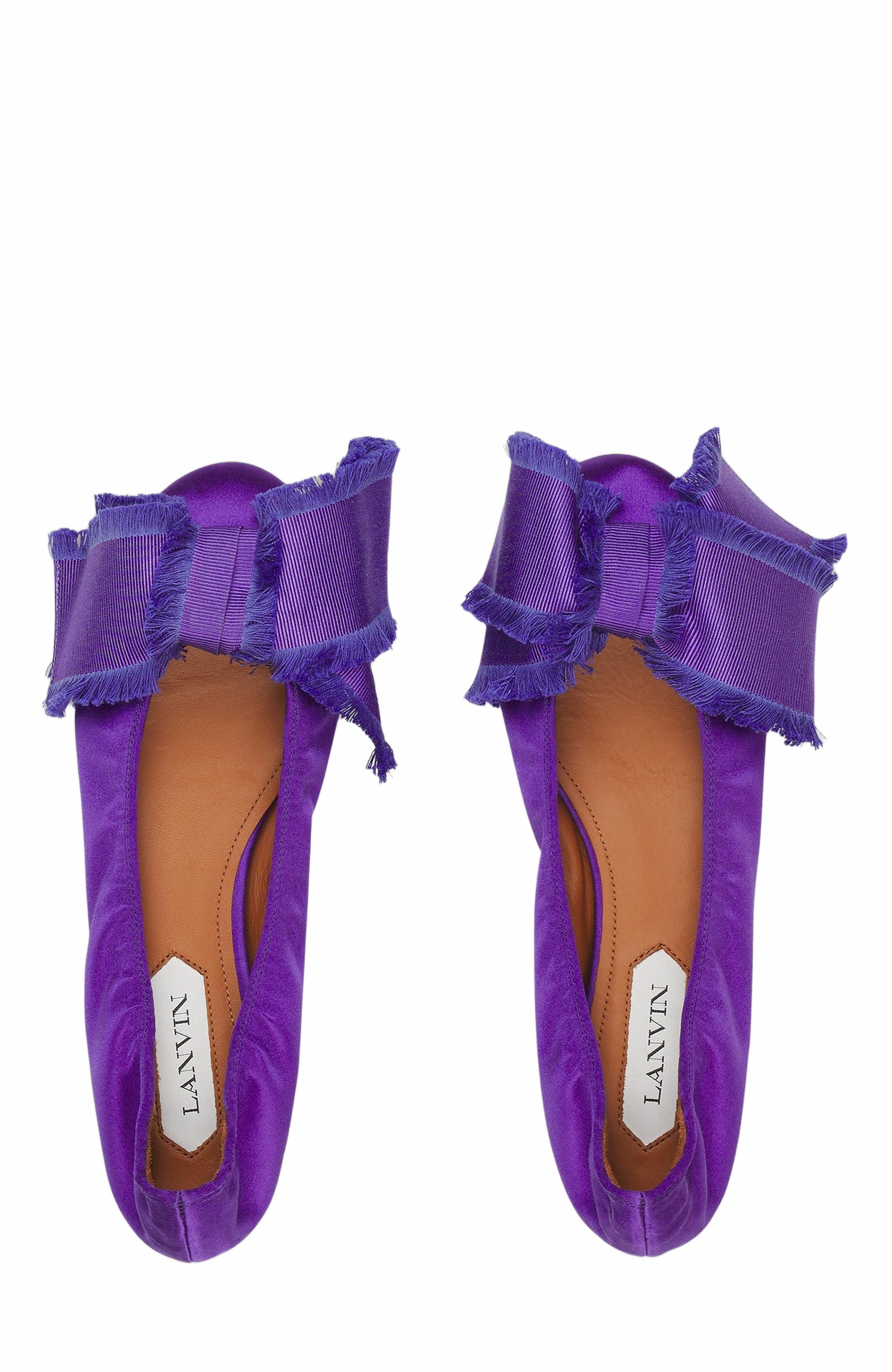 Lanvin Ballerina Flat With A Satin Bow, Alternate, color, 